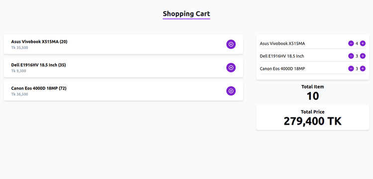 Shopping Cart App (Redux)